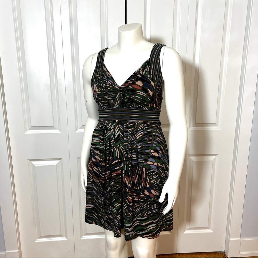BCBG Abstract Pattern Jersey Dress Sz M